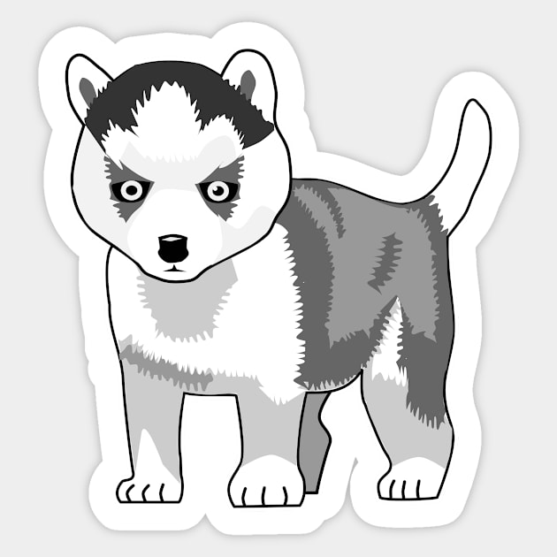 Siberian Husky Sticker by denip